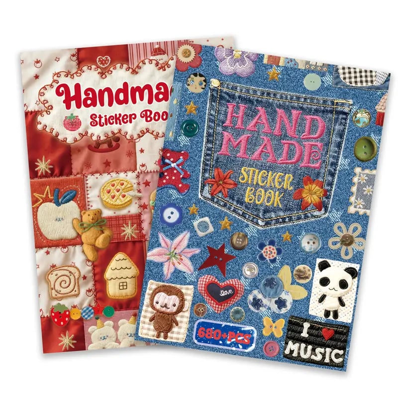 ๐ชกโจ680+ Pcs Realistic Faux Embroidery Effect Sticker Book