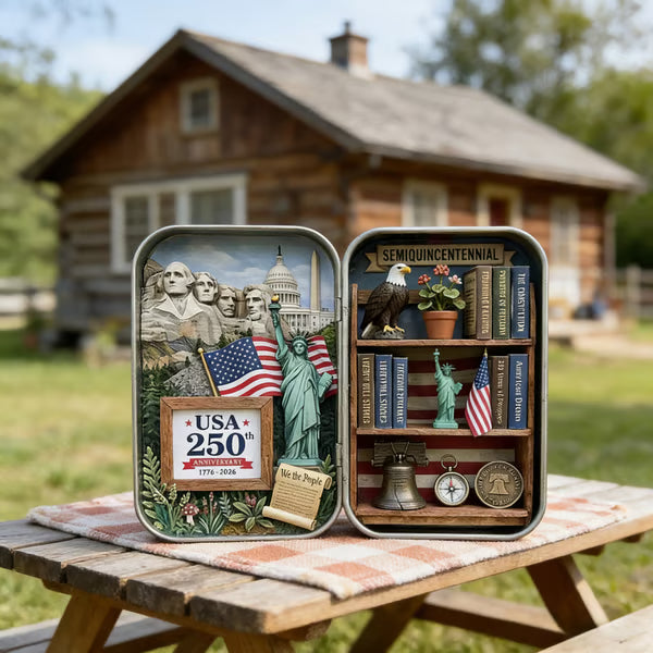 โค๏ธ๐ฝUSA 250th Anniversary Pocket Diorama Tin