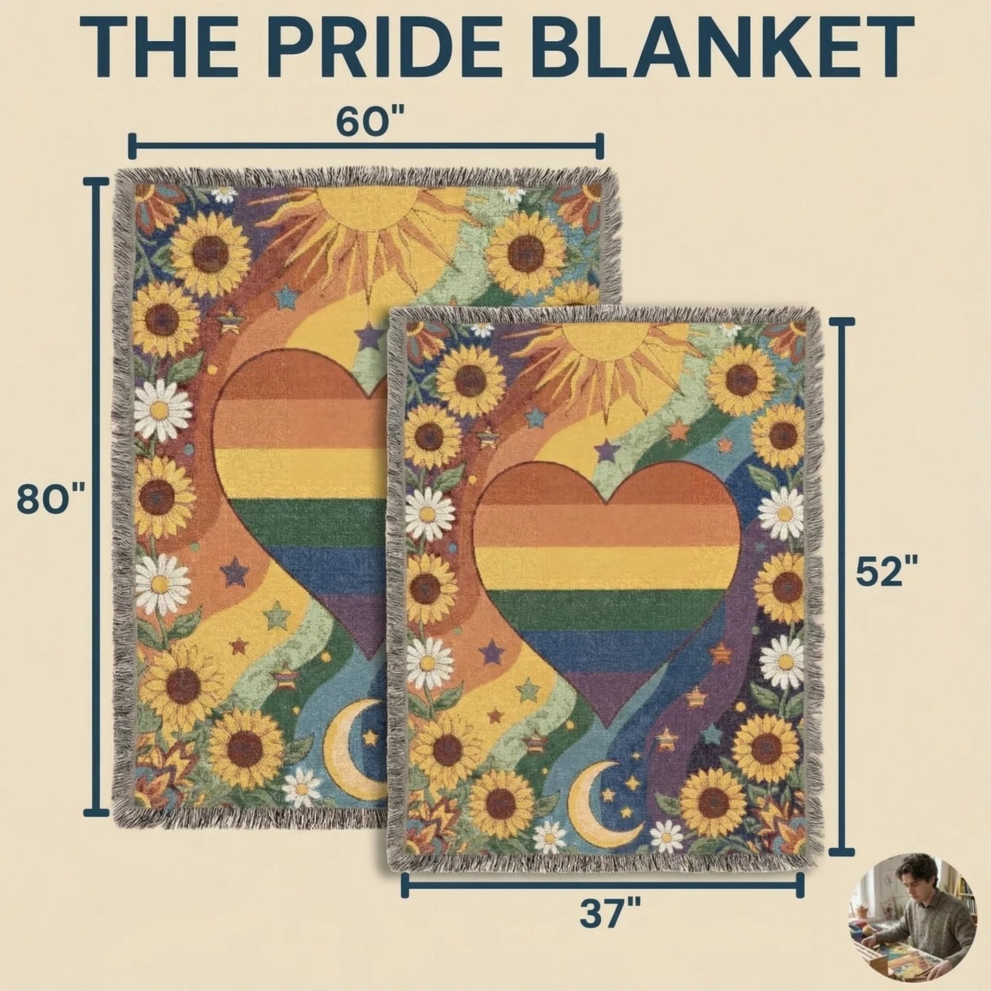 ๐ณ๏ธโ๐Handmade Woven Pride Blanket | For Belonging, Visibility & Unapologetic Self-Expression