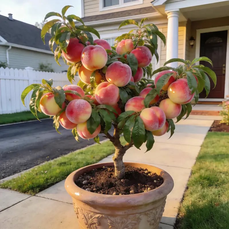 ๐ฅ 65K+ SOLD! ๐ Heirloom "Honey Red" Dwarf Peach Tree Live Seeds