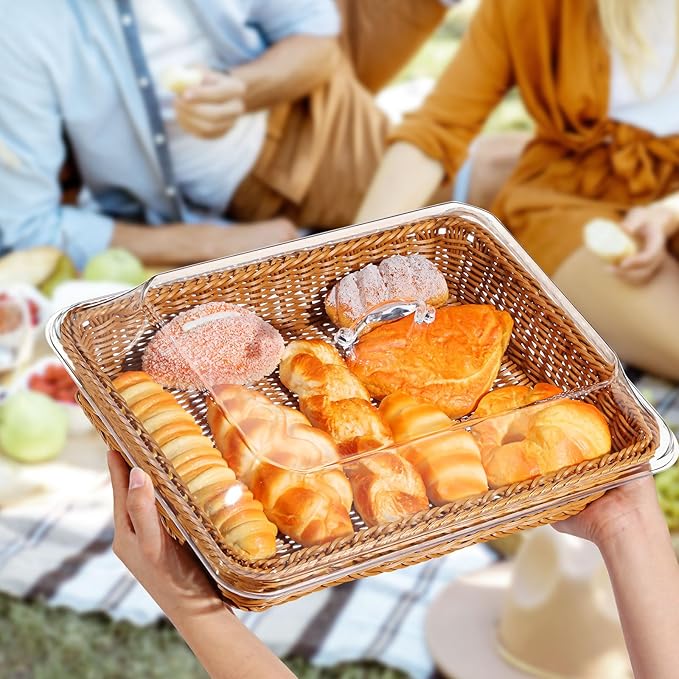Woven Serving Basket with Clear Acrylic Cover ๐งบโจ