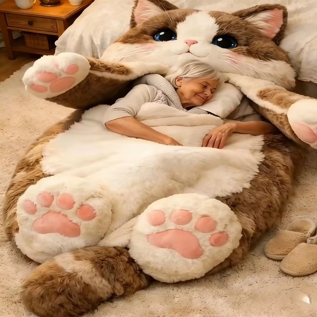 🔥Hot Sale 49% off🌟 Fluffy cat sleeping bag– Soft, Warm & Purrfectly Cozy🐱