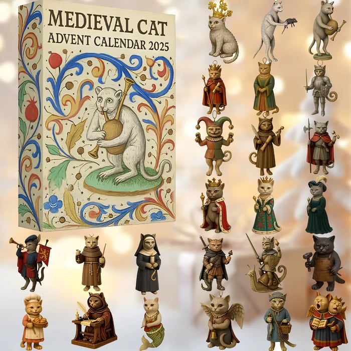 ๐ฅLimited Edition, Only 100 Sets Left! - โจMedieval Cat Advent Calendar 2025