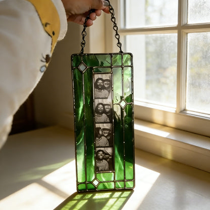 ✨Whimsical Handmade Stained Glass Photobooth Frame — Bathroom/Home Decor