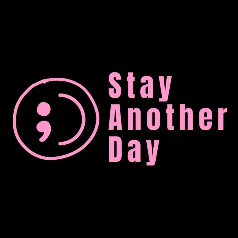 SAD Stay Another Day Mental Health Awareness Car Decal Permanent Sticker for Vehicle Windows