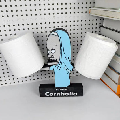 Cornholio TP Holder for Bathroom Decor, 90s Pop Culture Beavis and Butt-Head