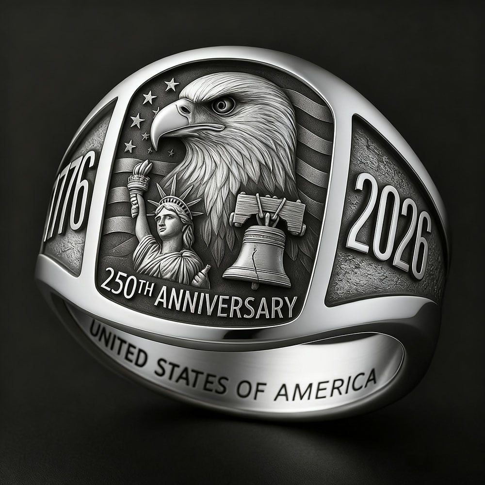 🔥Last 4 Hours Sale: 250th Anniversary Edition U.S. Heritage Ring
