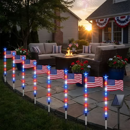 Independence Day Promotion-8 PCS Flag Light Set (4th of July Decorations with 8 Lighting Modes)