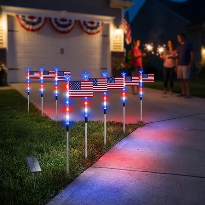 Independence Day Promotion-8 PCS Flag Light Set (4th of July Decorations with 8 Lighting Modes)