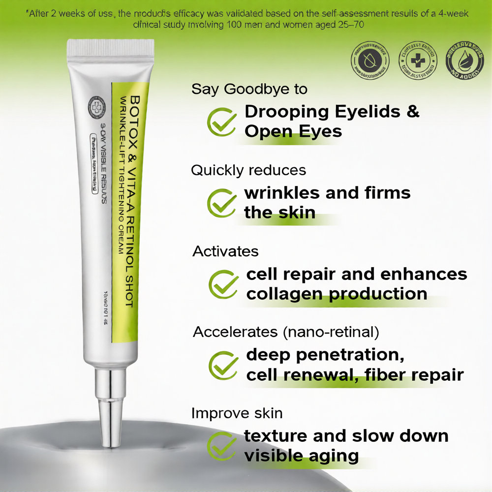 💫 Botox & Vita-A Retinol Shot Wrinkle-Lift Tightening cream - Last Day Promotion 70% OFF