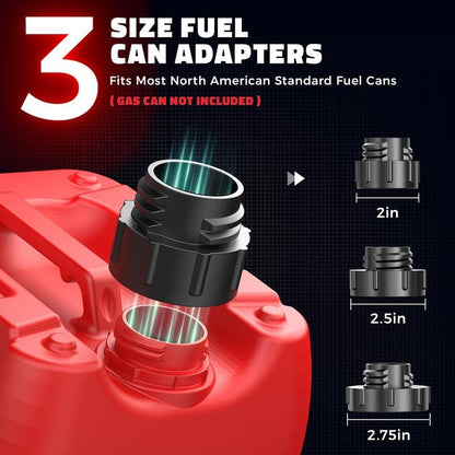 Cordless Fuel Transfer Pump Compatible with DeWalt 20V & Milwaukee 18V Batteries