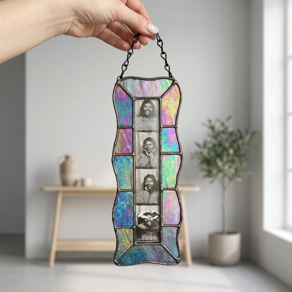 ✨Whimsical Handmade Stained Glass Photobooth Frame — Bathroom/Home Decor