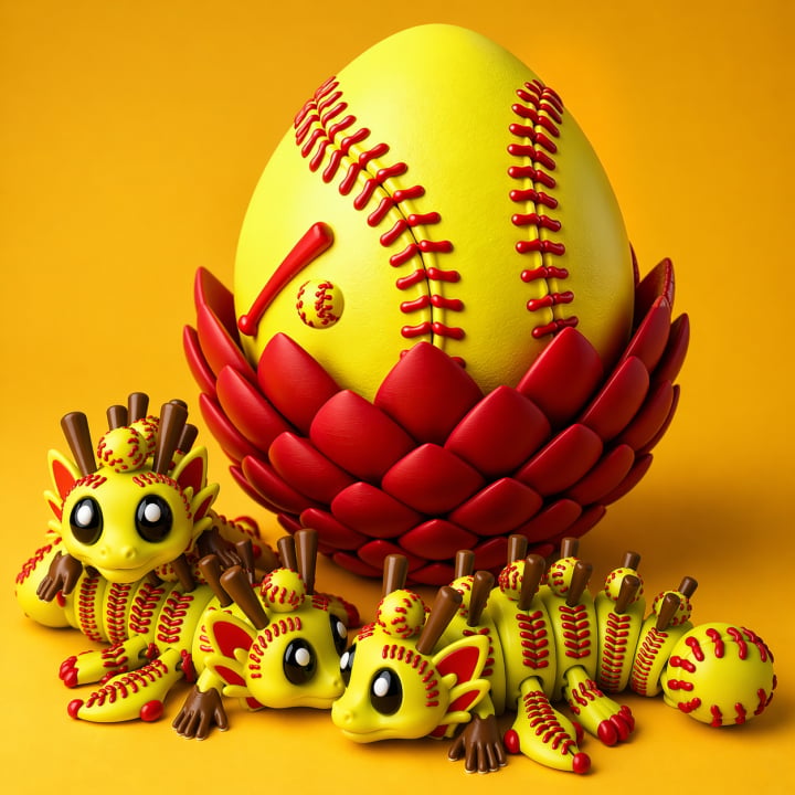 🎁LAST DAY 50% OFF-⚾ Baseball Dragons & Egg: Winged Dragon Fidget Toy
