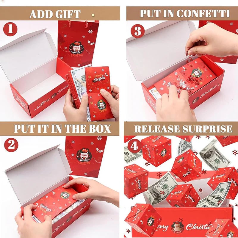 ⏰Christmas Sale 49% Off🎁Explosive Pop-Up Surprise Money Gift Box
