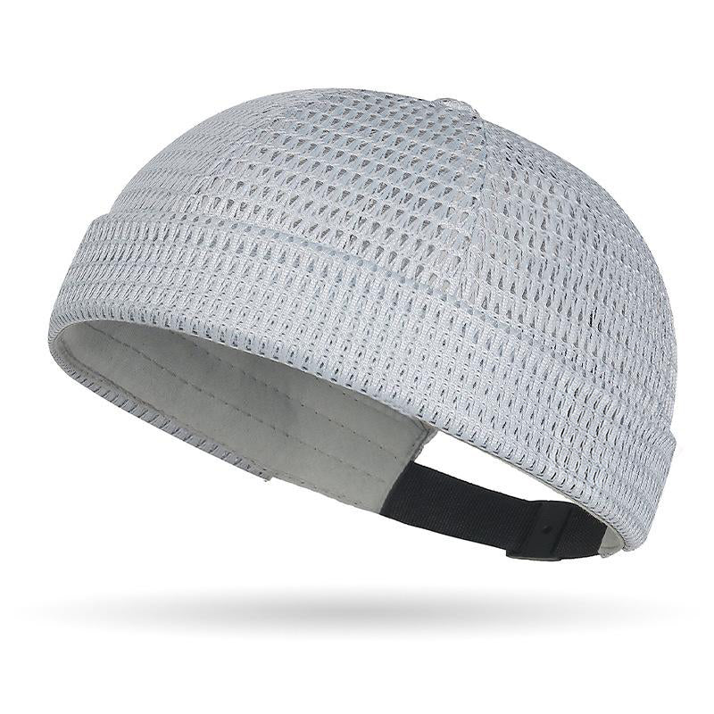 Men’s Breathable Brimless Docker Hat – Lightweight Mesh Skull Cap for Summer Outdoor Wear