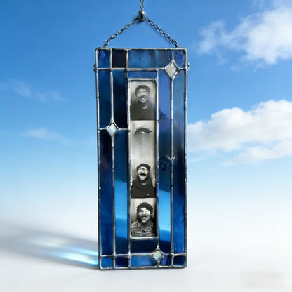 ✨Whimsical Handmade Stained Glass Photobooth Frame — Bathroom/Home Decor