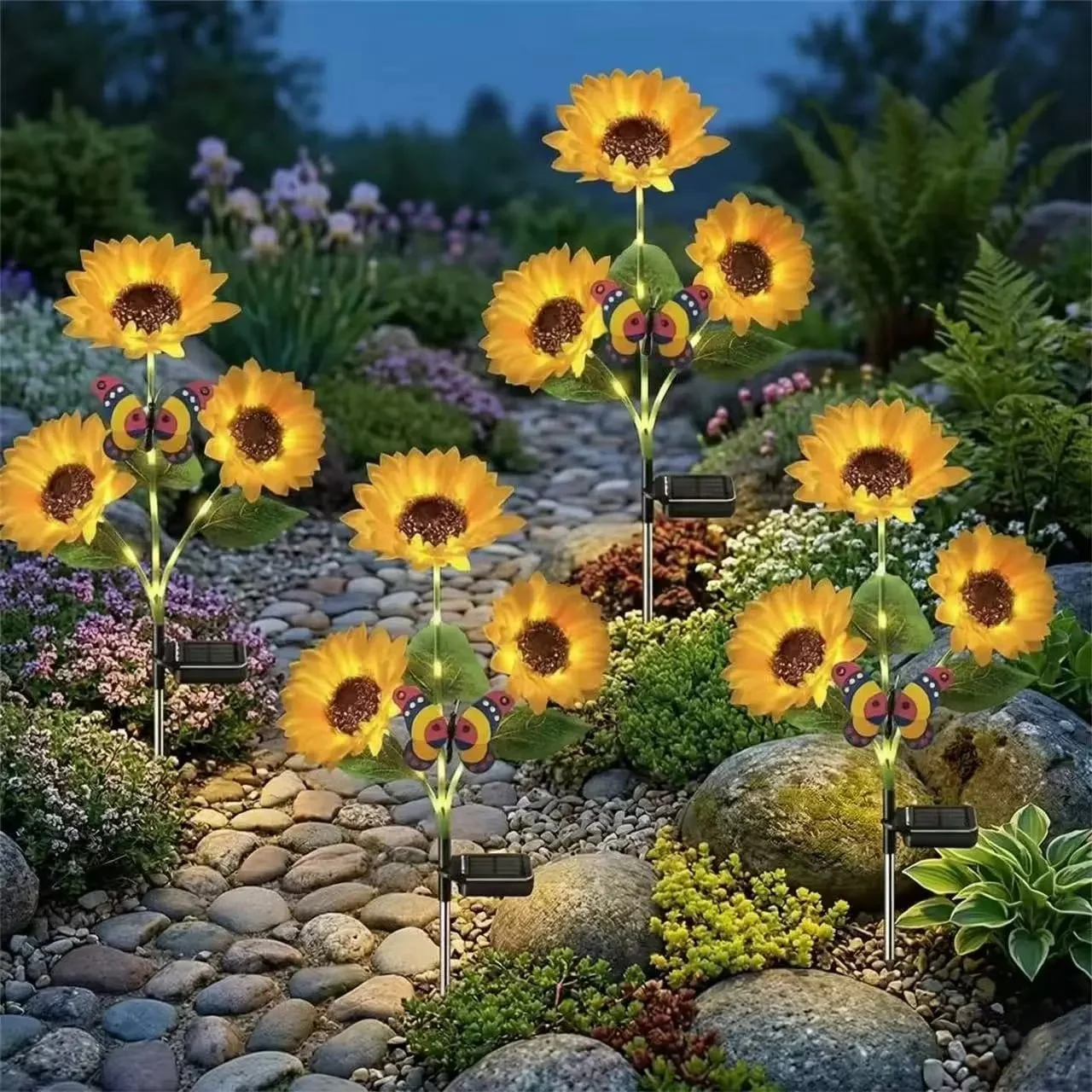 🌻Mother's Day Sale 49% OFF- 🌞2026 Upgraded Solar Sunflowers | Realistic Nighttime Glow
