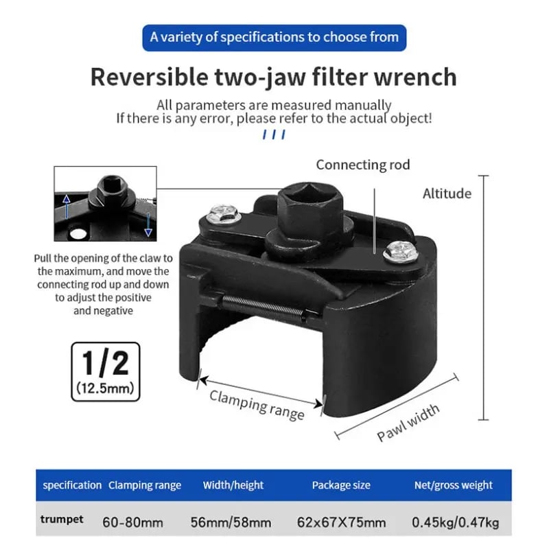 🔧 Adjustable Oil Filter Wrench