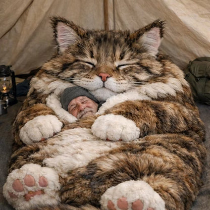 🔥Hot Sale 49% off🌟 Fluffy cat sleeping bag– Soft, Warm & Purrfectly Cozy🐱