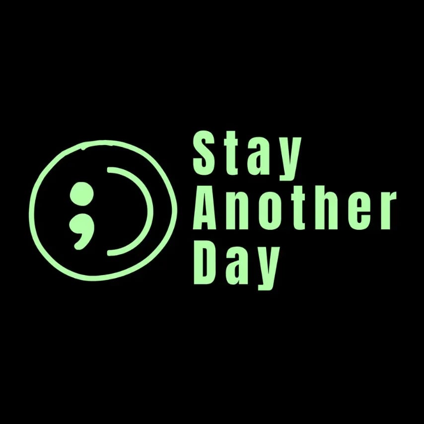SAD Stay Another Day Mental Health Awareness Car Decal Permanent Sticker for Vehicle Windows