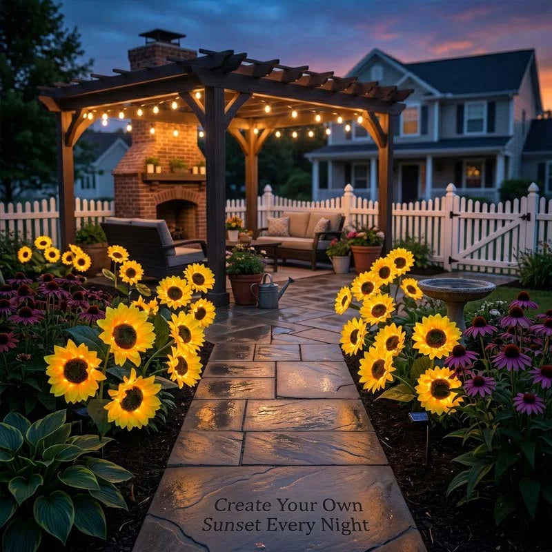 🌻Mother's Day Sale 49% OFF- 🌞2026 Upgraded Solar Sunflowers | Realistic Nighttime Glow