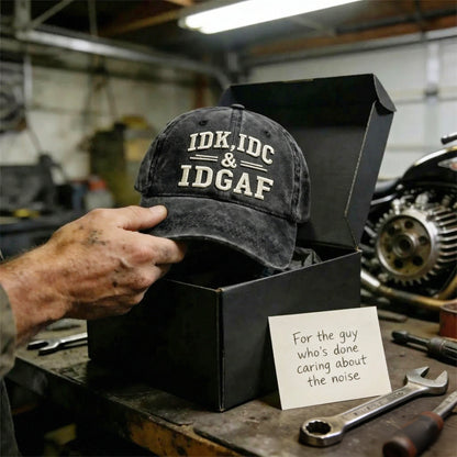 IDK, IDC, IDGAF 😮‍💨Adjustable Vintage Washed Baseball Cap | Your No-Fuss Daily Staple, Perfect Gift For Dad & Husband🎁