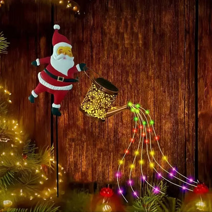 Christmas Early Bird Sale-Christmas Santa Solar Kettle Lights Garden Lawn Decorative Lights