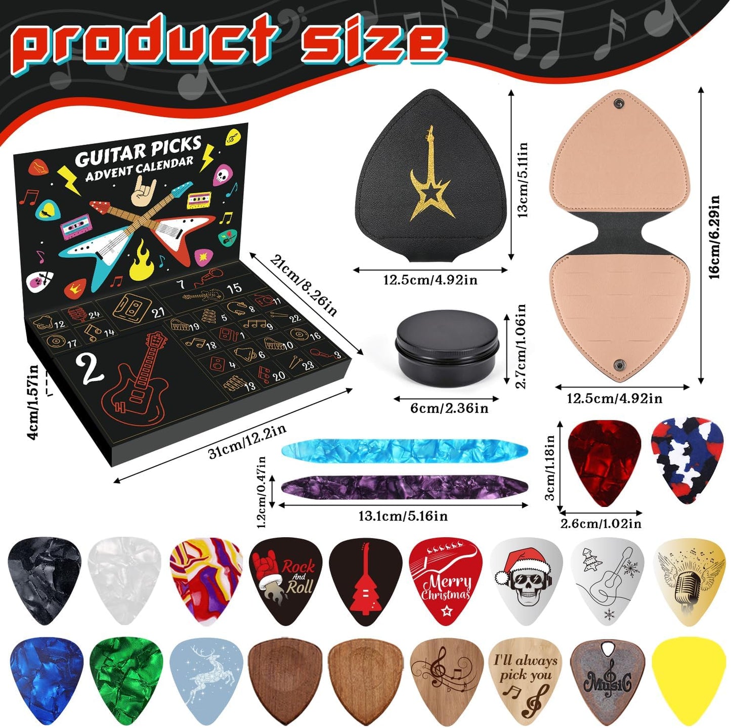 🔥LAST DAY 50% OFF-🎸Guitar Picks Advent Calendar 2025🎁