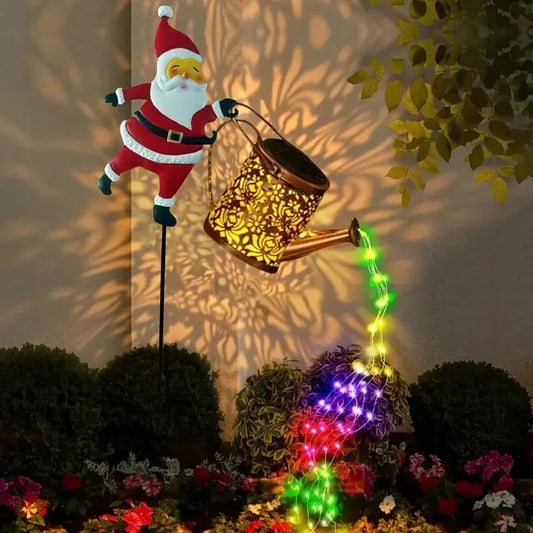 Christmas Early Bird Sale-Christmas Santa Solar Kettle Lights Garden Lawn Decorative Lights