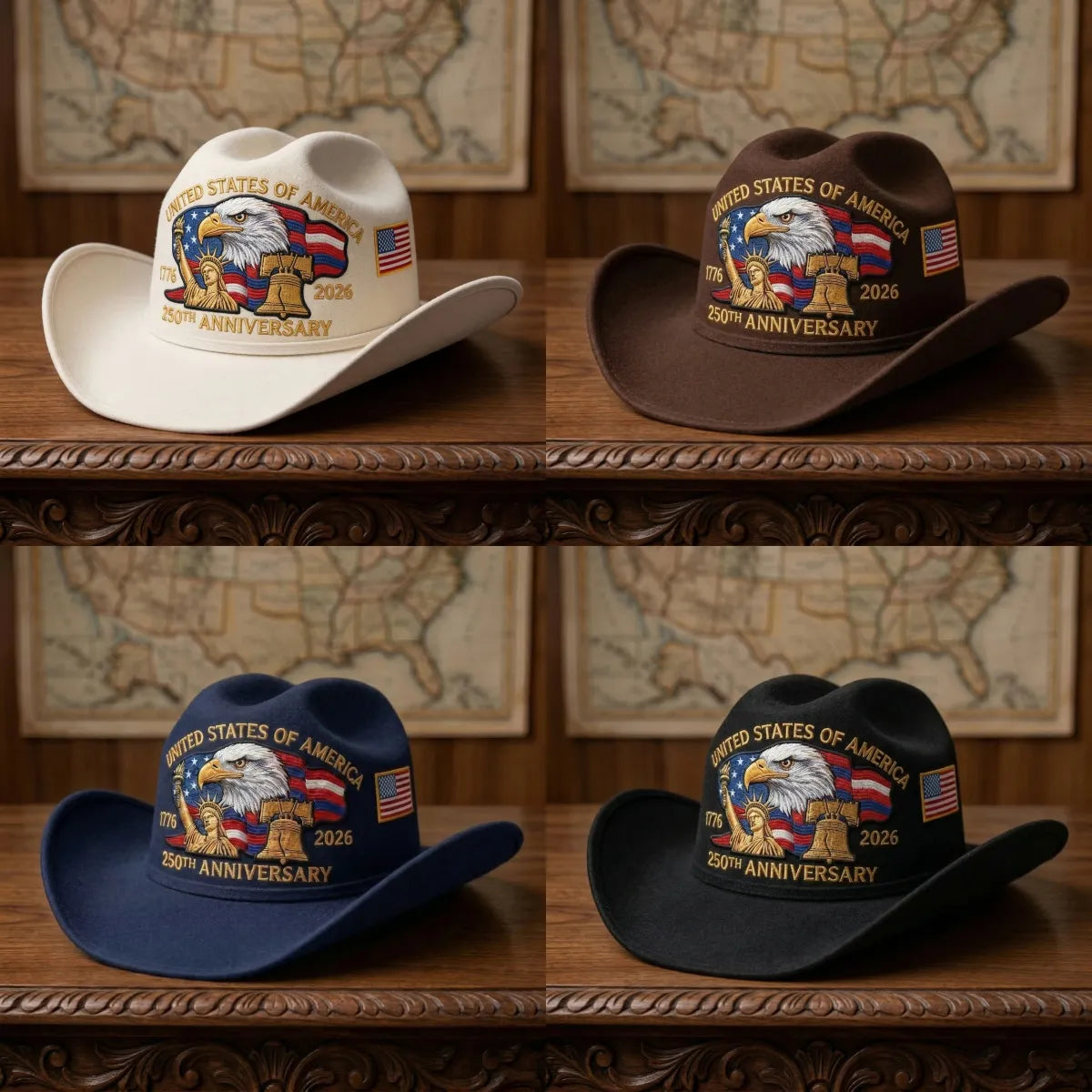 ⚡️Last Day 60% OFF -250 Years Later — Still Standing Patriotic Cowboy Hat