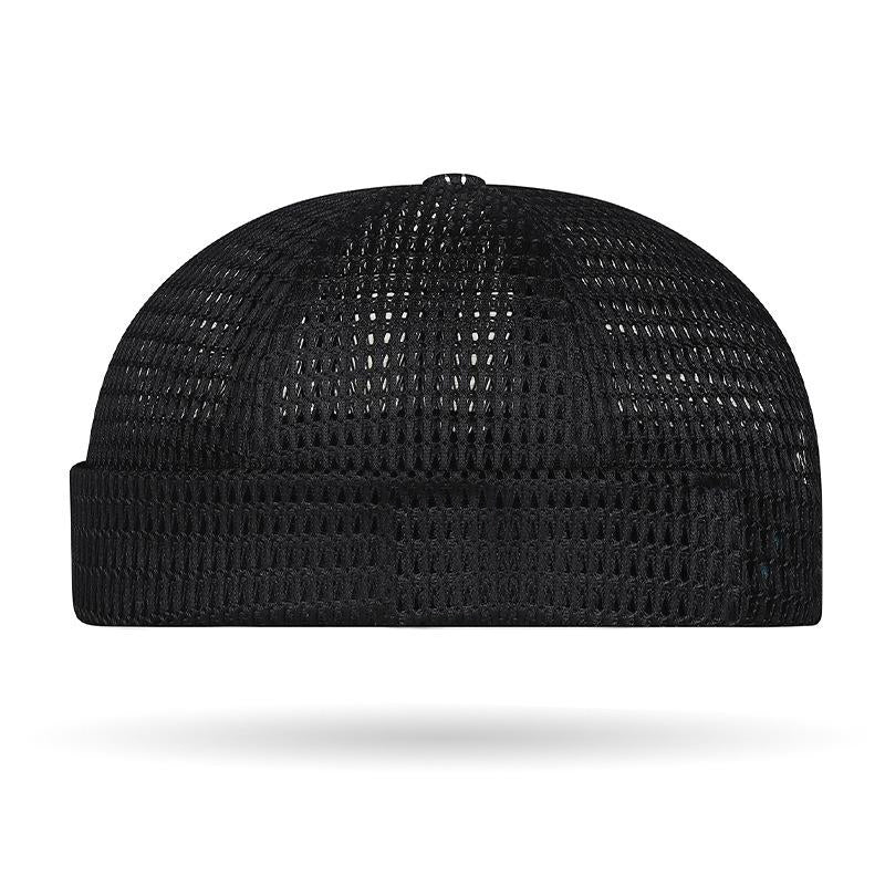 Men’s Breathable Brimless Docker Hat – Lightweight Mesh Skull Cap for Summer Outdoor Wear