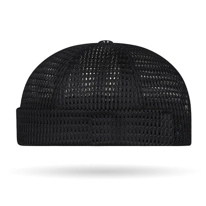 Men’s Breathable Brimless Docker Hat – Lightweight Mesh Skull Cap for Summer Outdoor Wear