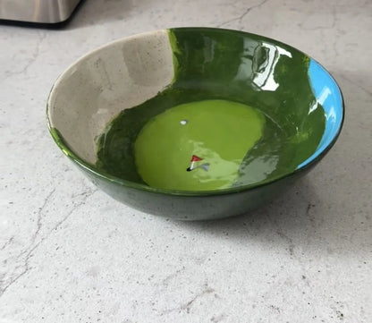 Hand-Painted Golf Bowl