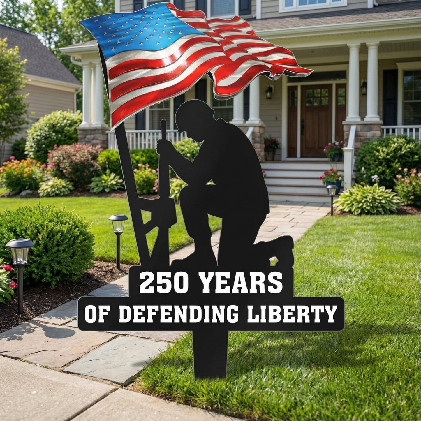 💥🔥 Limited time 57% OFF! First 50 pieces enjoy 57% off! 🔥💥 ✨🇺🇸🗽 15.7" Metal Garden Stake – 🎖️ 250 Years of Defending Liberty