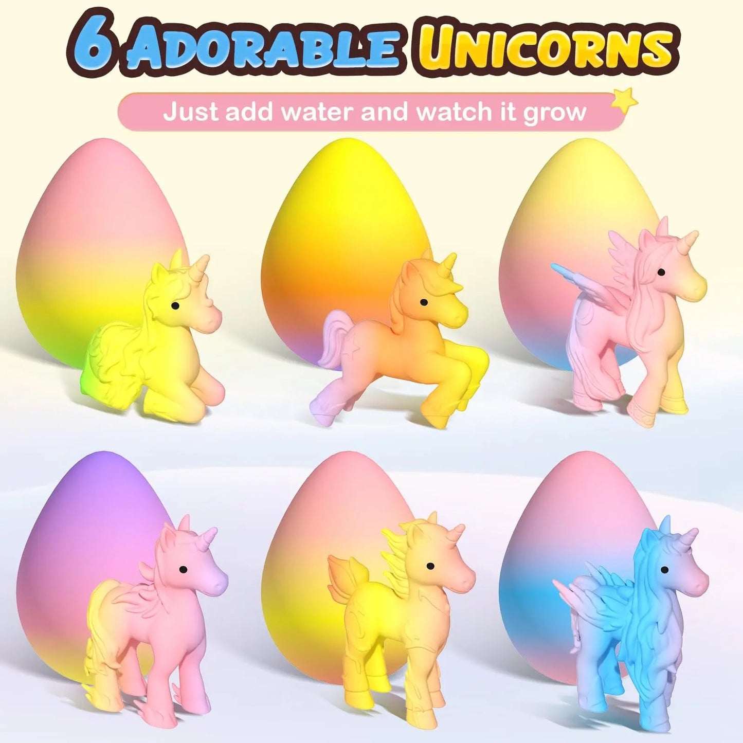 🦄Magical Hatching Unicorn Eggs 6-Pack✨
