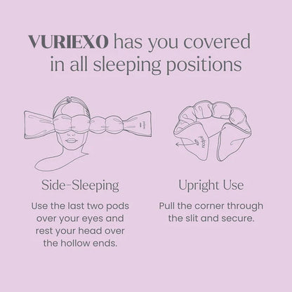 BLACK FRIDAY Vuriexo Sleep Mask - The Weighted Blanket For Your Eyes, Calming Eyemask for Deep Sleep, Side-Sleeping Friendly, 100% Blackout, Patented Strap-Free Design