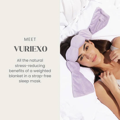 BLACK FRIDAY Vuriexo Sleep Mask - The Weighted Blanket For Your Eyes, Calming Eyemask for Deep Sleep, Side-Sleeping Friendly, 100% Blackout, Patented Strap-Free Design