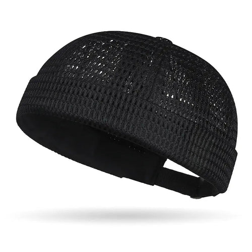 Men’s Breathable Brimless Docker Hat – Lightweight Mesh Skull Cap for Summer Outdoor Wear