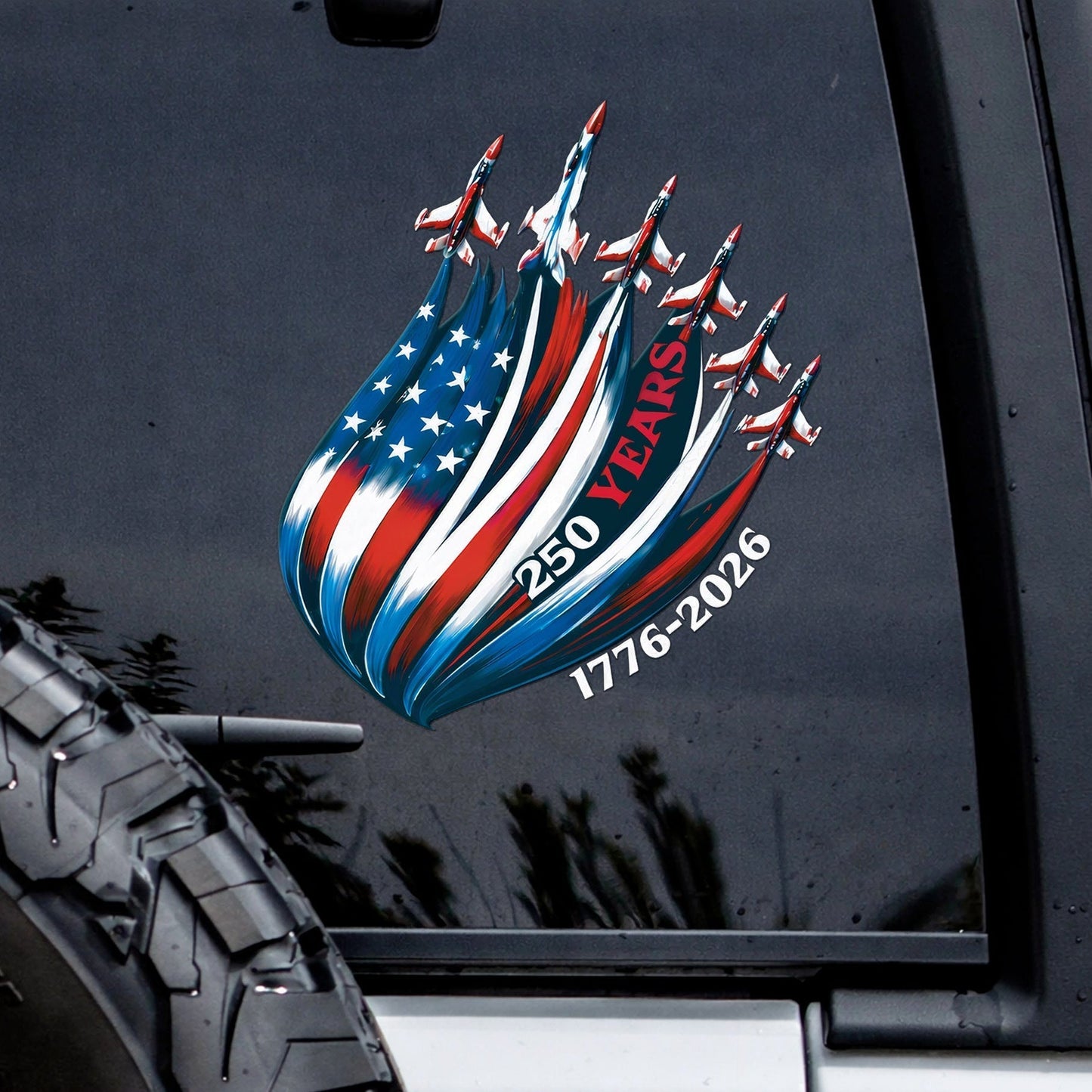 🔥 LIMITED TIME OFFER – America 250th Anniversary Decal 1776-2026 Patriotic USA Flag Car Window Sticker
