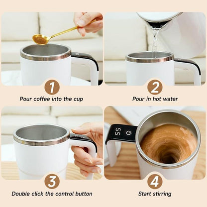 🔥Electric coffee mug with a built-in LCD thermometer