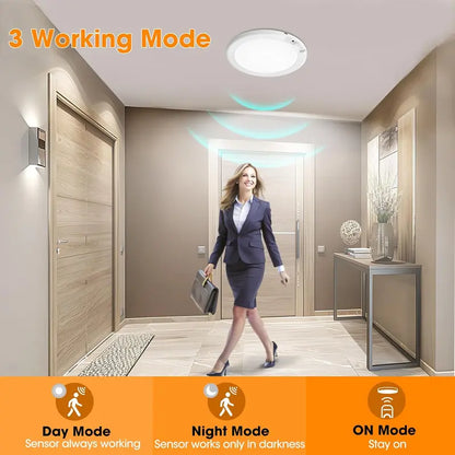 Rechargeable Ceiling Light with Motion Sensor,Rechargeable Ceiling Light with Remote Control -Battery Powered Magnetic Wireless Ceiling Light for Stairs, Shower, Closet,Throw, Patio, Hallway,Porch, etc.