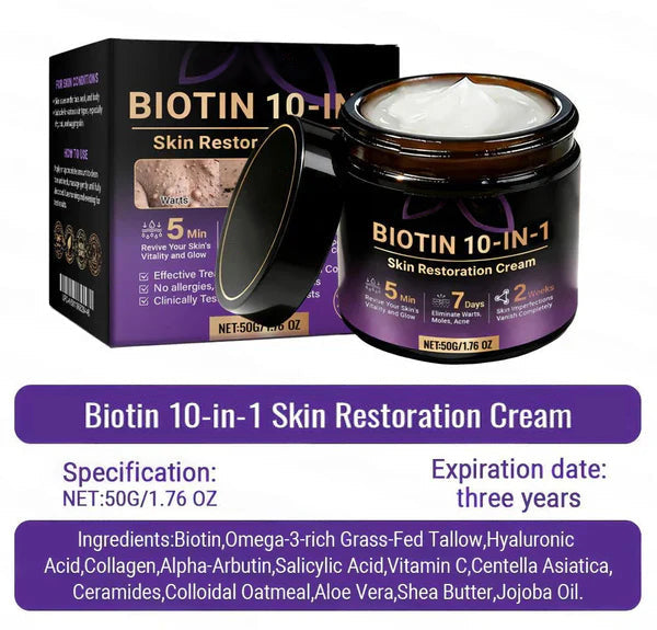 Made and Shipped from USA ✨Biotin 10-in-1 Skin Restoration Cream 🍀
