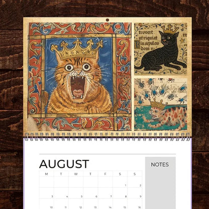 🔥Last Day 49% OFF - 🐱🗓️Medieval Cats with Crowns Calendar 2026