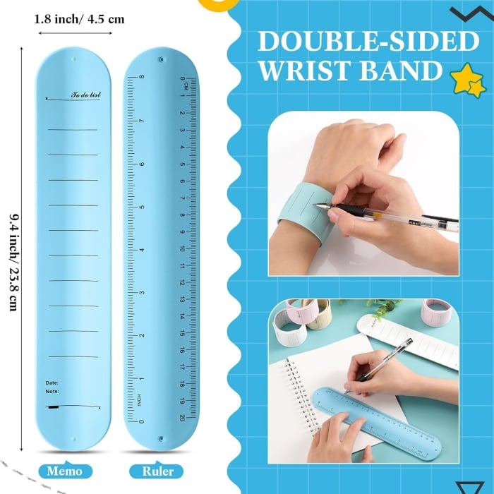 6pcs Silicone Wrist Notepad Nurse Bracelet to Do List Slap