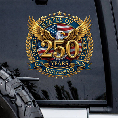 🔥 LIMITED TIME OFFER – America 250th Anniversary Decal 1776-2026 Patriotic USA Flag Car Window Sticker