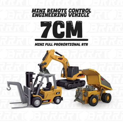 🚜 1:64 Premium Alloy Mini RC Construction Set – Forklift, Excavator & Dump Truck