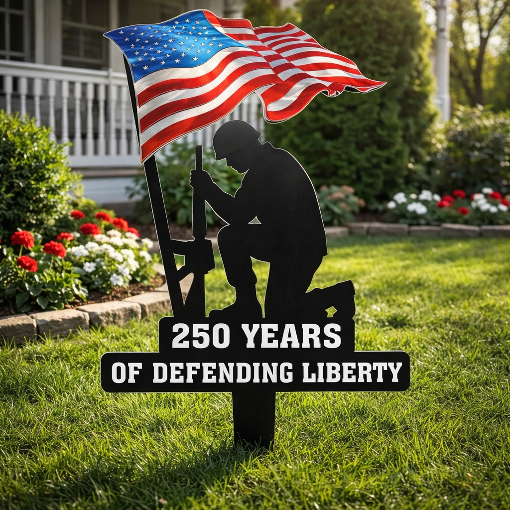 💥🔥 Limited time 57% OFF! First 50 pieces enjoy 57% off! 🔥💥 ✨🇺🇸🗽 15.7" Metal Garden Stake – 🎖️ 250 Years of Defending Liberty