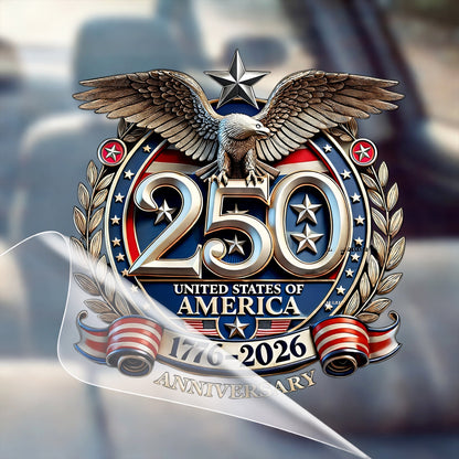 🔥 LIMITED TIME OFFER – America 250th Anniversary Decal 1776-2026 Patriotic USA Flag Car Window Sticker
