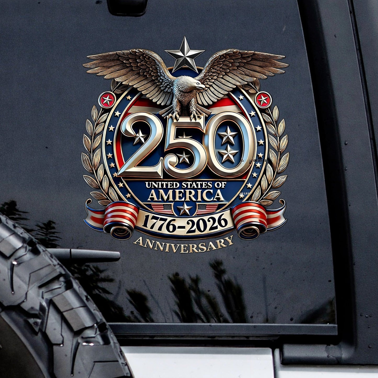 🔥 LIMITED TIME OFFER – America 250th Anniversary Decal 1776-2026 Patriotic USA Flag Car Window Sticker