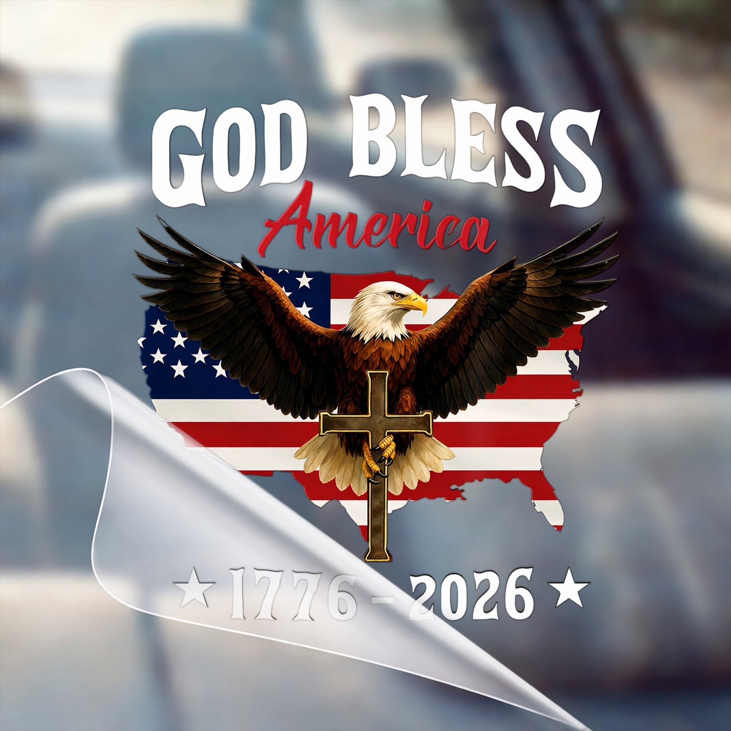 🔥 LIMITED TIME OFFER – America 250th Anniversary Decal 1776-2026 Patriotic USA Flag Car Window Sticker
